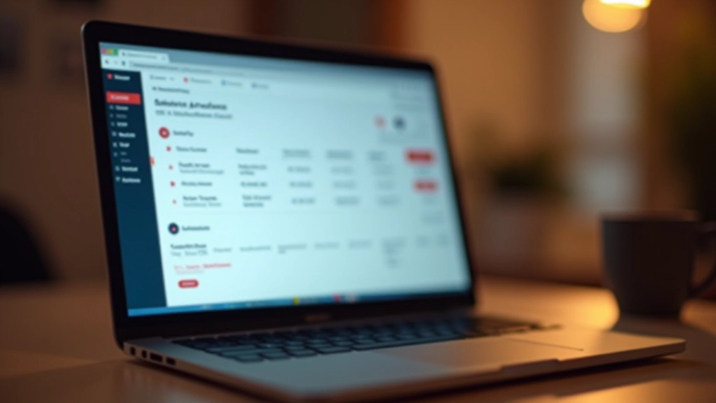 Gros plan d'un écran d'ordinateur affichant un tableau de bord de vente avec des statistiques et des notifications de commande