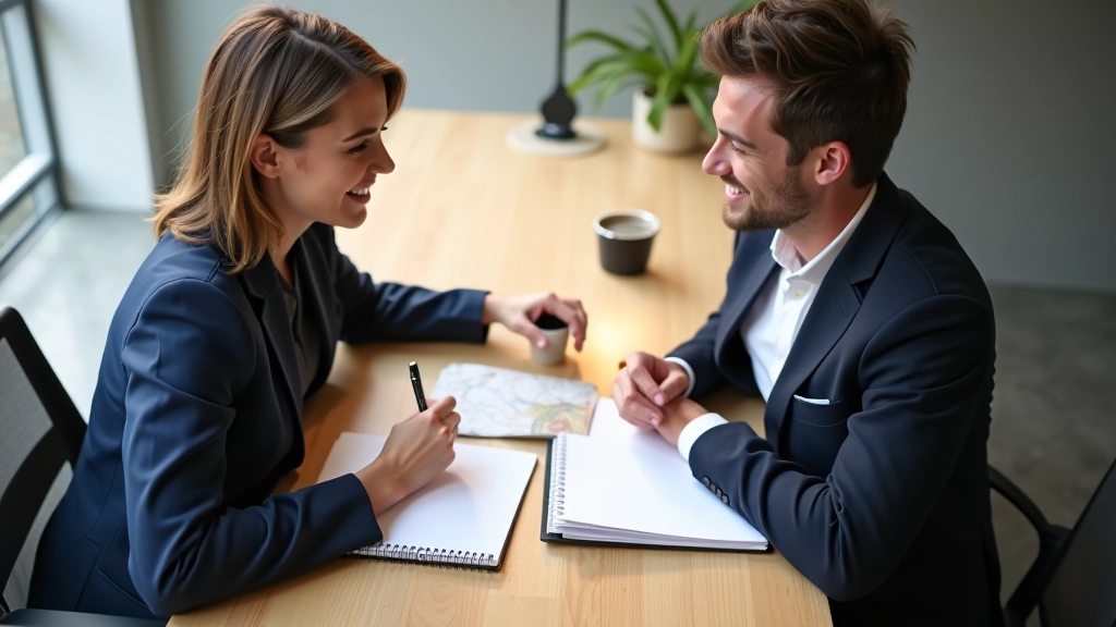 Groupe de personnes en réunion, discutant autour d'une table, environnement collaboratif